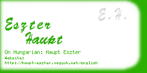 eszter haupt business card